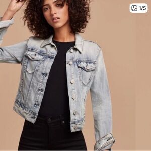 Aritzia TALULA Classic Light Blue Jean Jacket